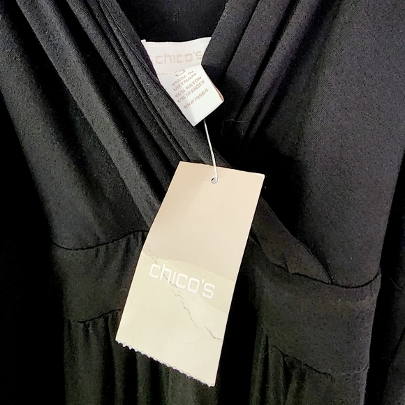 Chicos' Solid Nala Dress. Black Maxi Dress. - Picture 9 of 11